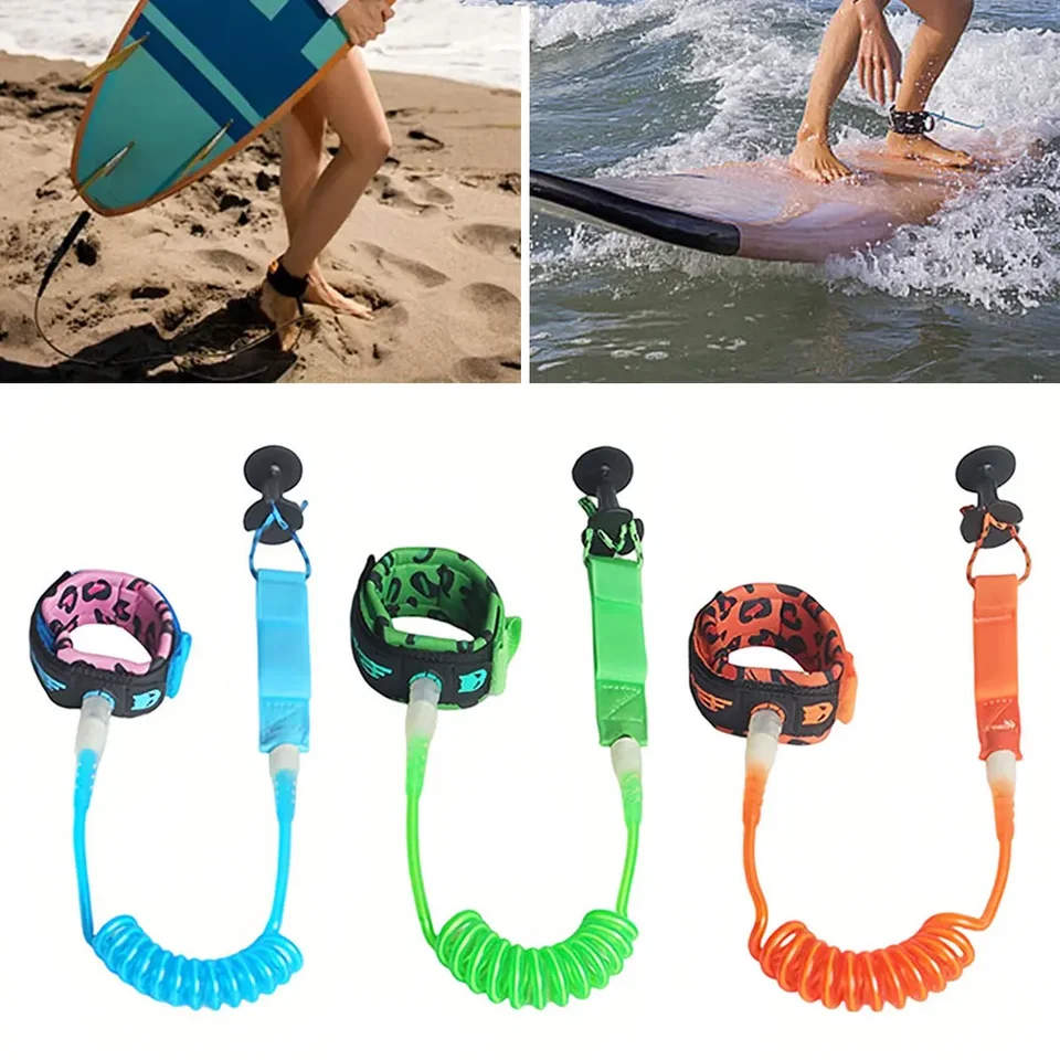 TOBBOMEY Leash De Surf Bleu Corde De Sécurité TPU Pour Paddleboard Et