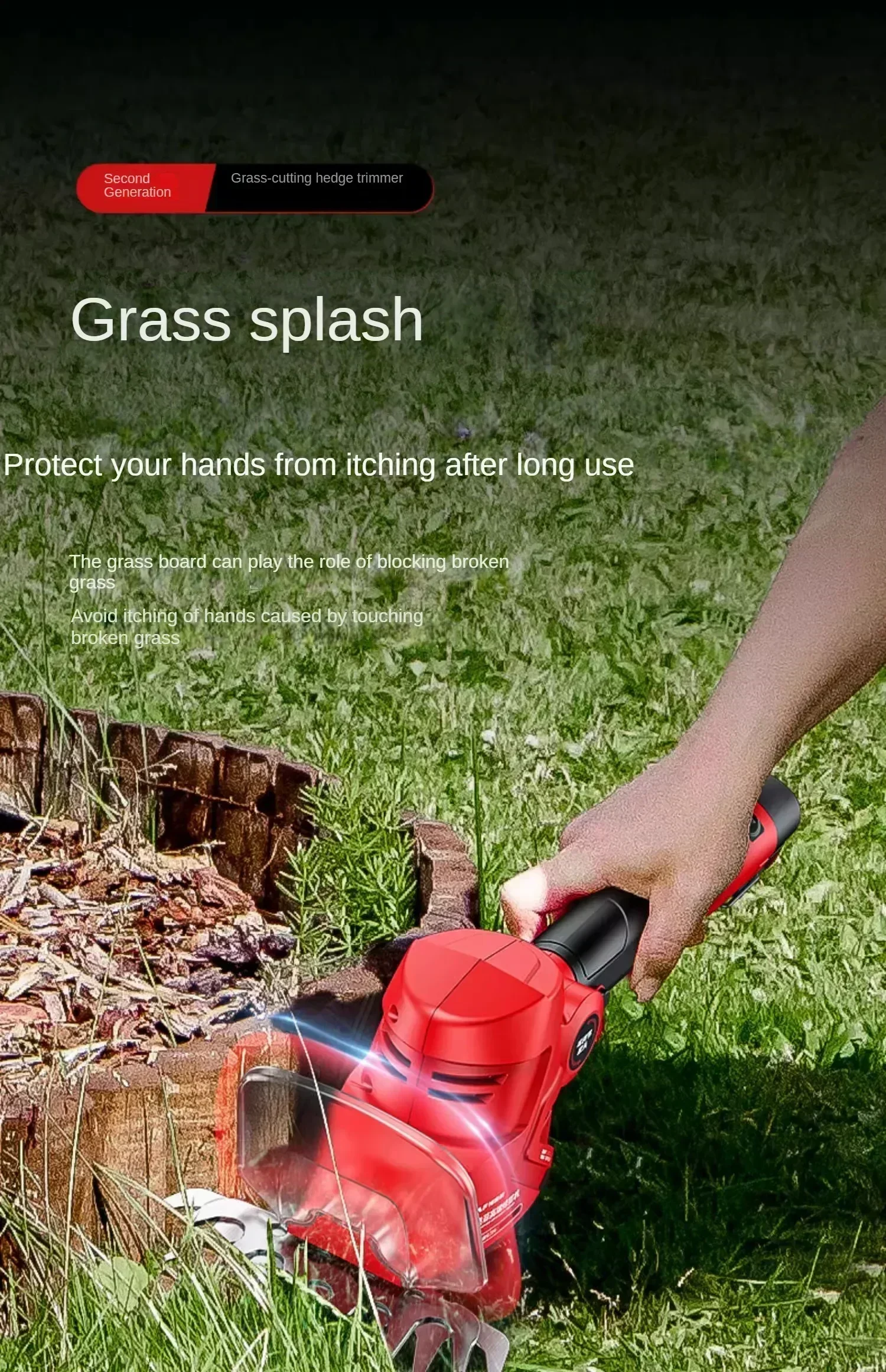 Multifunctional Cordless Grass Shear Hedge Trimmer Cutter Garden Power Tool Kit 4