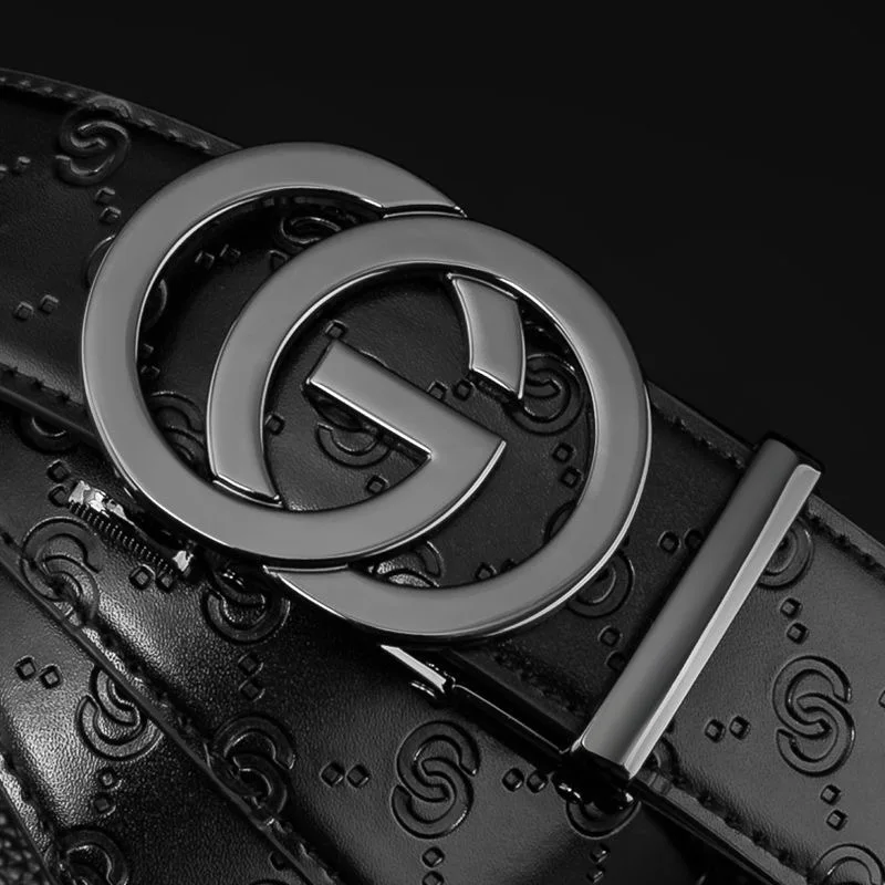 Business Men belt Casual Fashion Luxury Designer Automatic G Buckle Women belts Leather Belt for Men Male Jeans
