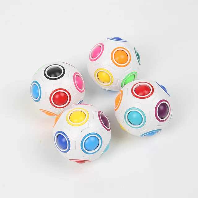 Creative Magic Spheric Cube Speed Rainbow Ball Puzzles Learning Educational Toys For Children Adult Office Anti Stress Gifts 2