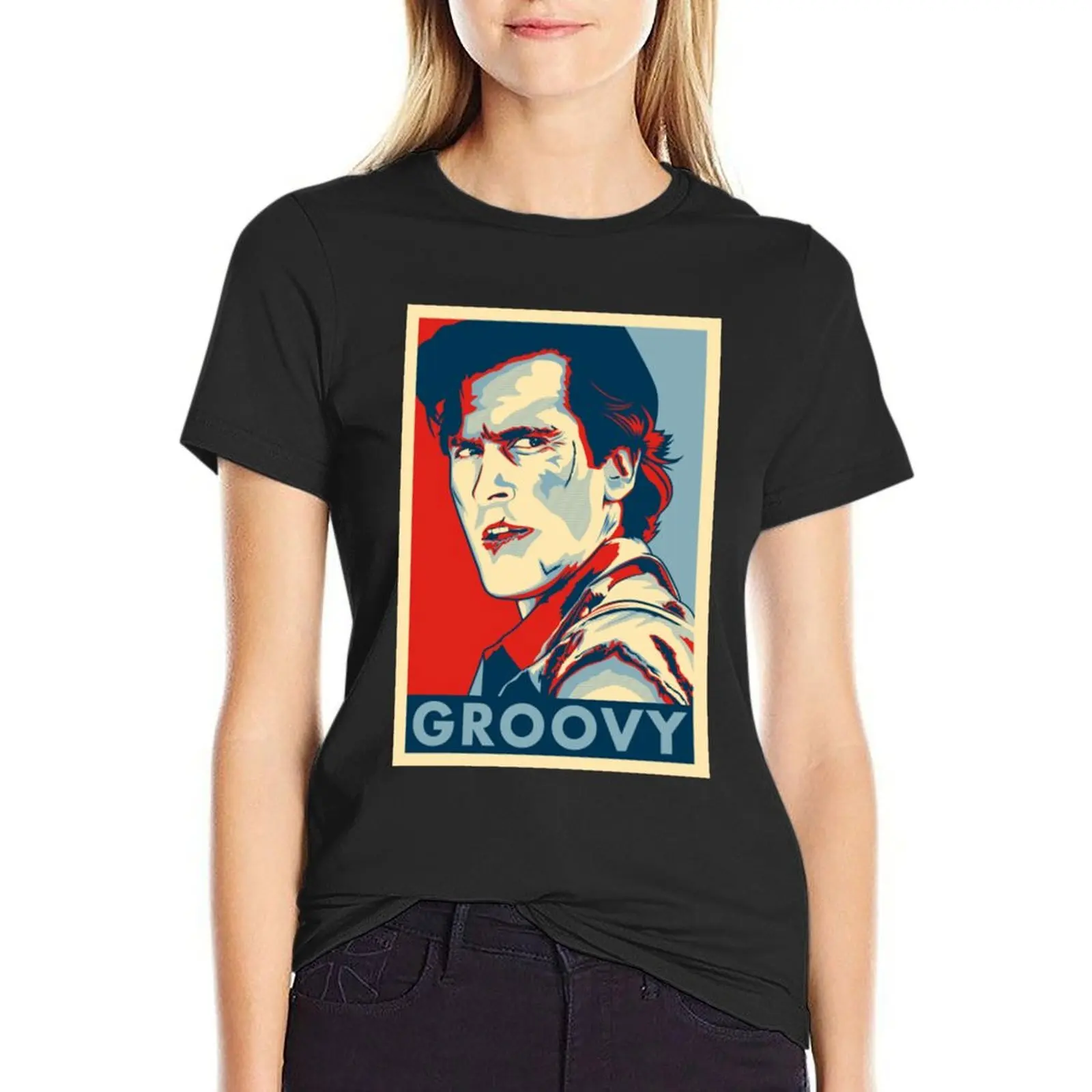 Ash Williams T-Shirt oversized Short sleeve tee t-shirts for Women loose fit