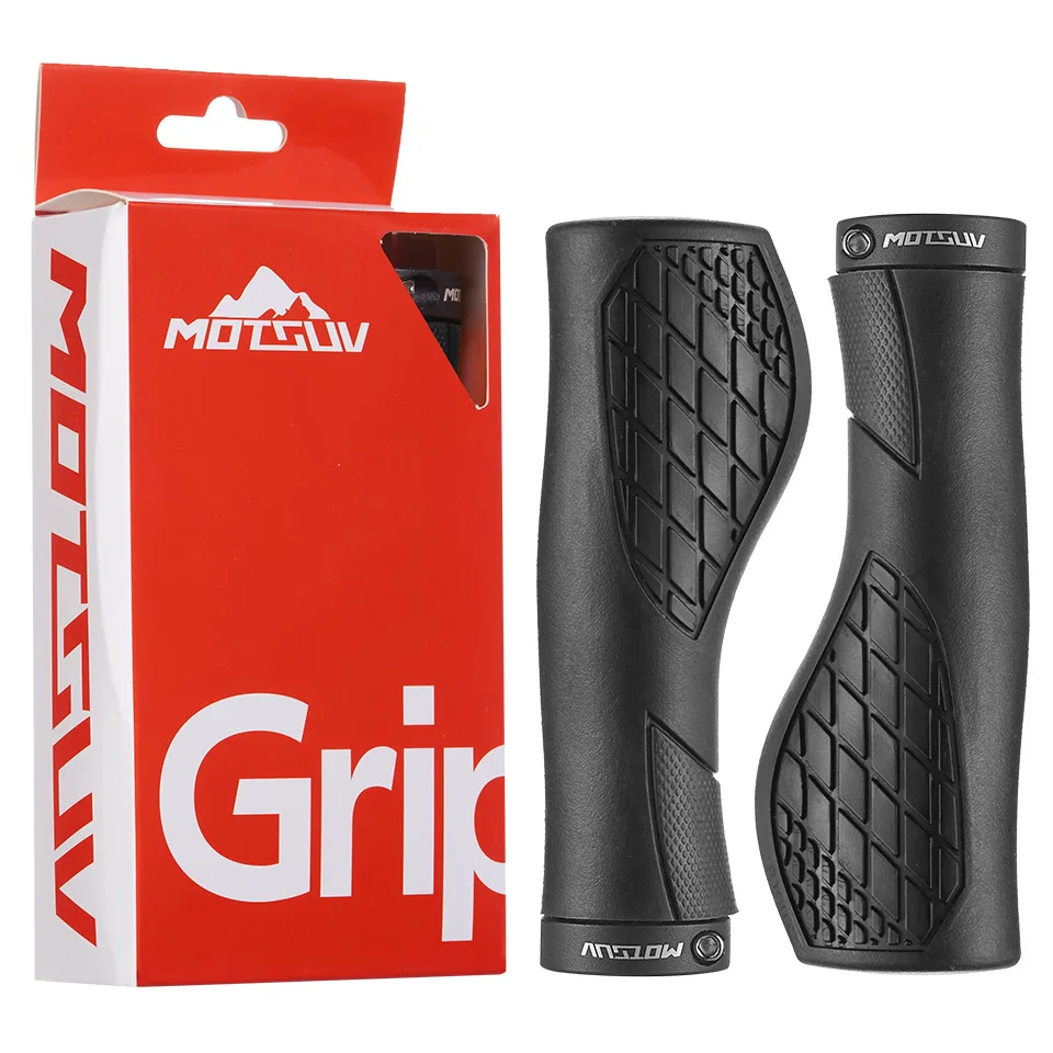 Premium Non-Slip Rubber Mountain Bike Handlebar Grips - Soft, Comfortable, Lockable Design (2-Pack)