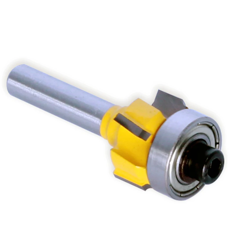 

8mm Shank Milling Cutter Router Bit Edge Trimmer R1 Cutting Size 20*6mm R1.5 R2 Rounded Woodworking Yellow 1/3pcs
