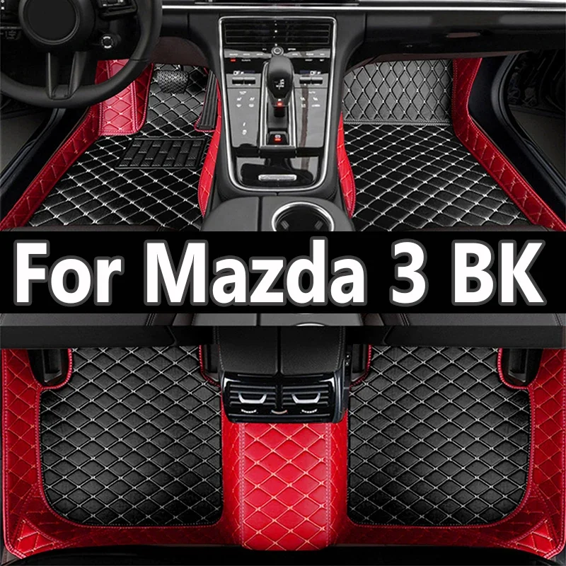 

Car Floor Mats For Mazda3 Mazda 3 BK 2004~2009 Auto Rugs Durable Waterproof Carpet Luxury Leather Mat Full Set Car Accessories