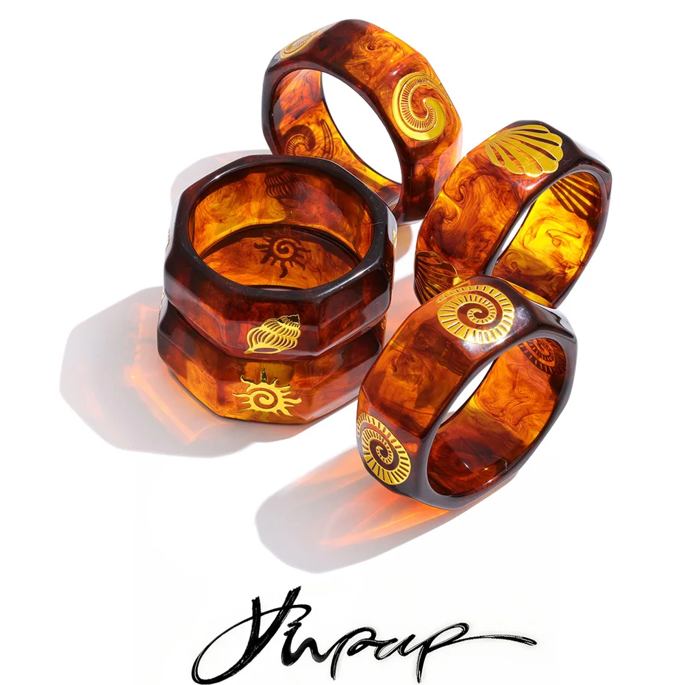 Yhpup Bracelet 64mm Big Resin Acrylic