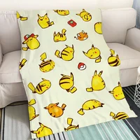 Cute Throw Blanket Luxury Bedding Pokemon Fluffy Soft Blankets Sofa Decoration Hairy Blankets for Bed Blanket 150cm X 200cm Knee 1