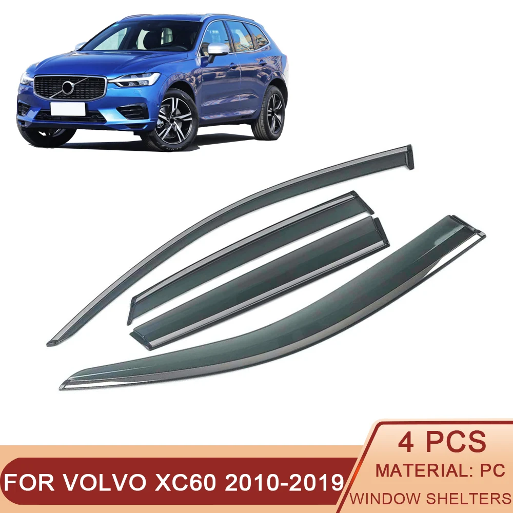 F-r-VOLVO-XC60-2010-2019-Auto-Fenster-Sonne-Regen-Schatten-Visiere ...