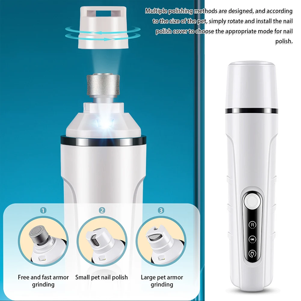 Pet Nail Grinder with LED Light Professional Rechargeable Pet Paws Grooming Tool for Small Medium Large pet nail grinder