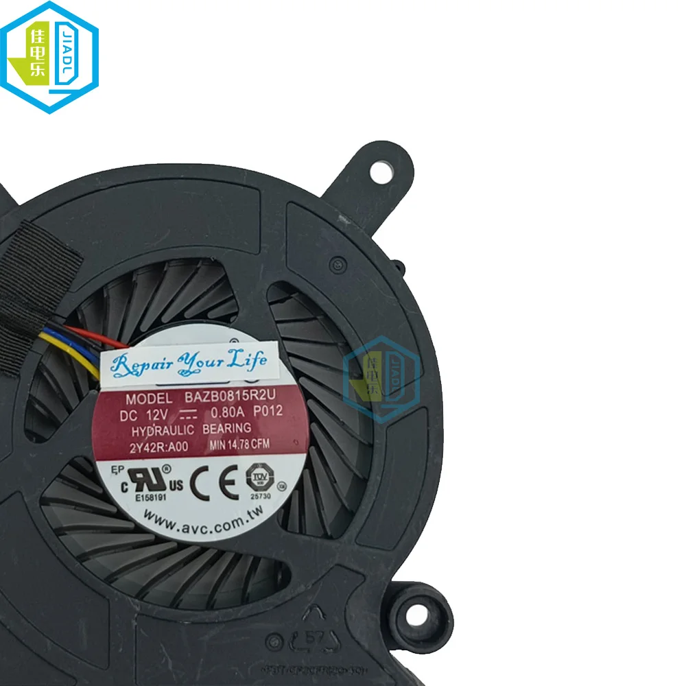 Ventilador de Refrigeração da Cpu 2y42r para Dell Inspiron 5477 7777 Asio Optiplex 7460 7770 7470 7760 Tudo-em-um Bazb0815r2u P012 02y42r 12v - Imagem 2