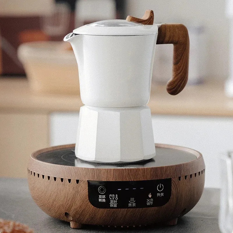 220V Electric Ceramic Heaters Tea Mocha Coffee Maker Heating Furnace Electric Tea Stove Adjustable Temperature Heater 1100W coffee heater electric tea stove electric furnace