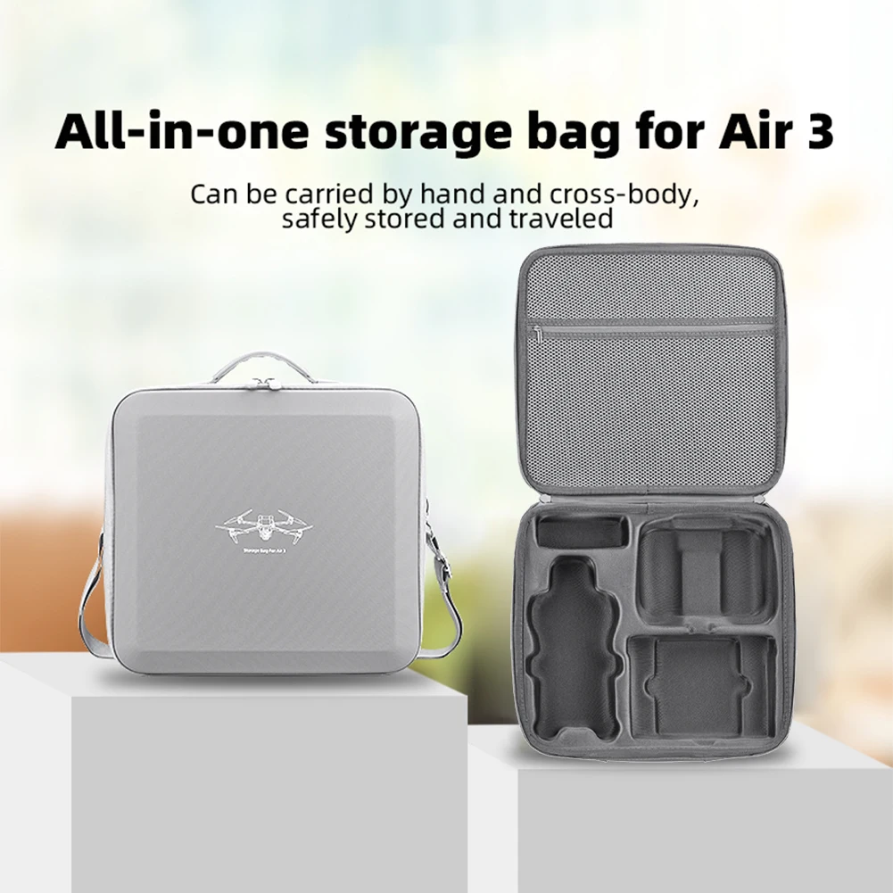 휴대용 보관 가방 충격 방지 숄더백 방수 운반 가방 케이스 DJI Air3 드론 액세서리용 긁힘 방지 하드 쉘