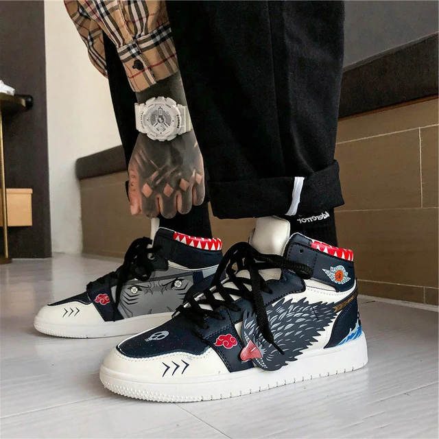Cartoon Cosplay Sneakers Demon Slayer Shoes Men Women High Top Vulcanized Sports Running Shoes Kamado Tanjirou Casual Shoes niao