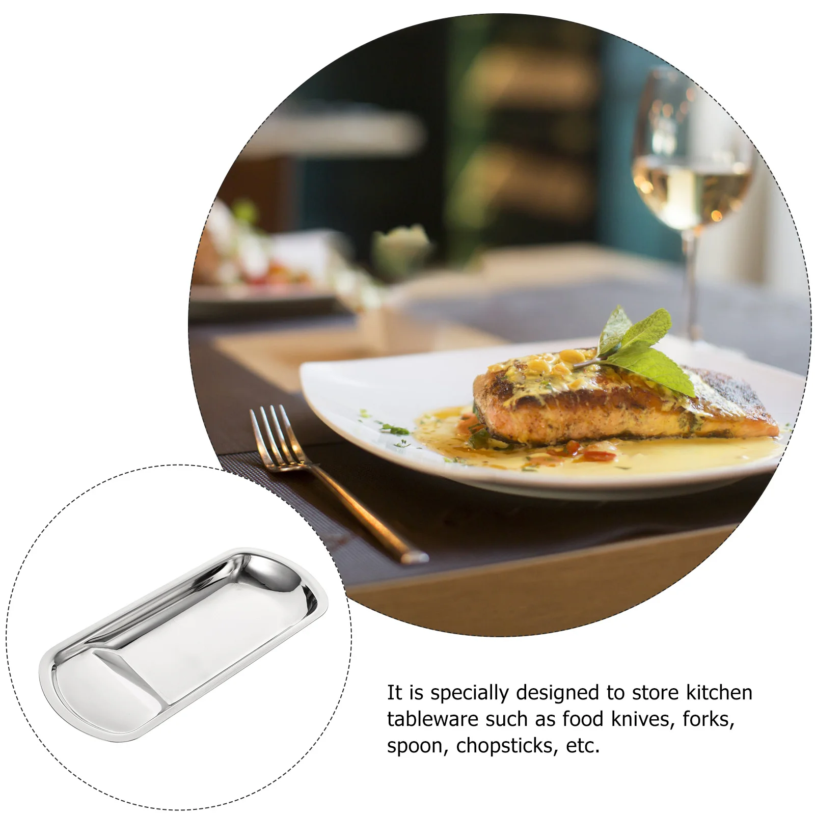 Shelf Ladle Holder Dinner Plate Tray for Clip Spoon Rest Stainless Steel Serving