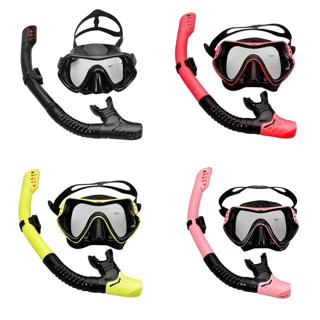 Ensemble de lunettes de plongée en apnée semi-sèche pour adultes, grand  cadre, équipement de natation E246 - AliExpress
