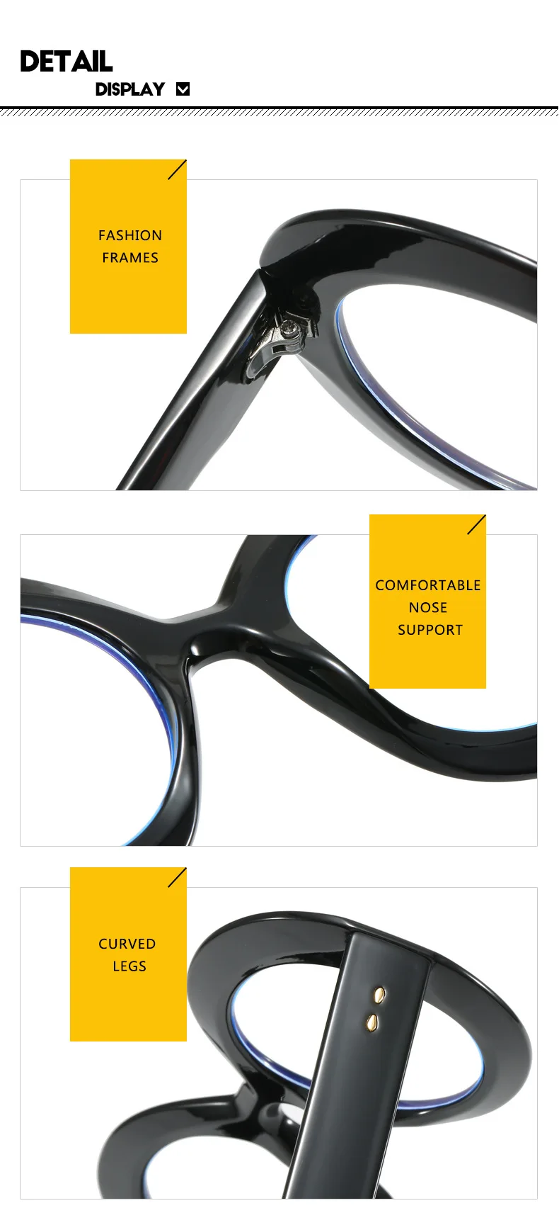 Trendige Reisnagel-Optik Übergroßer Runder Rahmen Damen-Sonnenbrille Markendesigner-Sonnenbrille Herren-Fahrbrille Reise-Brillen UV400 Gafas – Detail 17