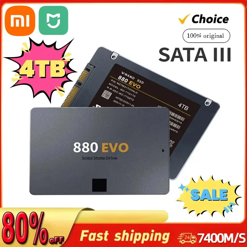 Xiaomi MIJIA SSD 880 EVO 2TB 4TB Internal Solid State Drives Hard Disk SATA 3.0 MLC 2.5 Inches for Laptop Desktop PC PS4 PS5 external hard drive