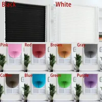 1Pc Shades Self-adhesive Half Windows Nonwoven Folding Curtain Bathroom Balcony Living Room Balcony Curtains Pleated Blinds 2