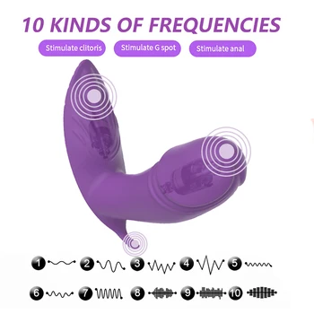 Remote Control Wearable Vibrator Heating Dildo Vibrator Female G-spot Clit Invisible Butterfly Panties Vibrating Egg Sex Toy 18 2