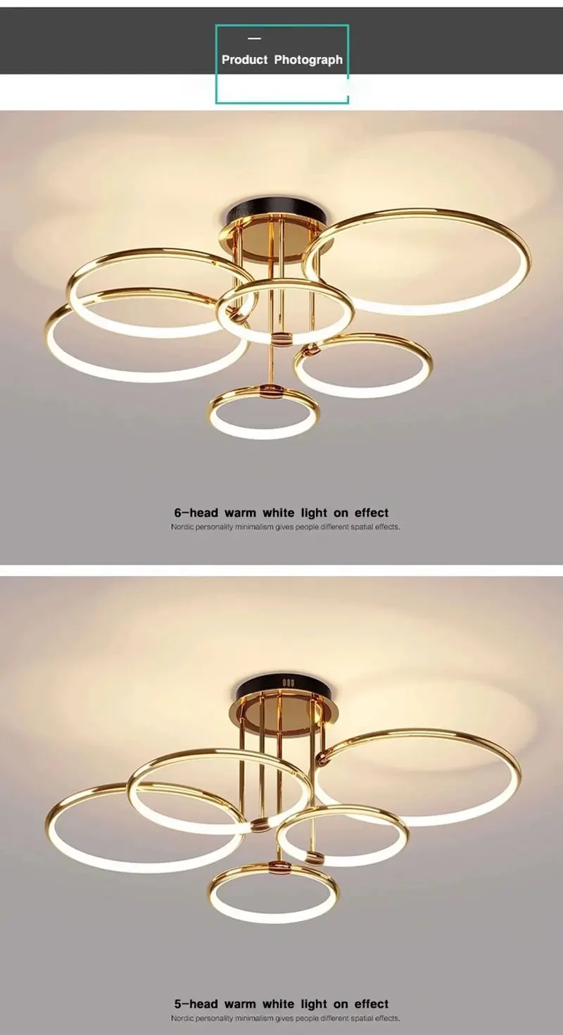 Description Picture 5 of itemNordic Designer Ceiling Lights Creative Simplicity Luminaire Bedroom Parlor Study Office Restaurant Hotel Hall Decor Chandelier