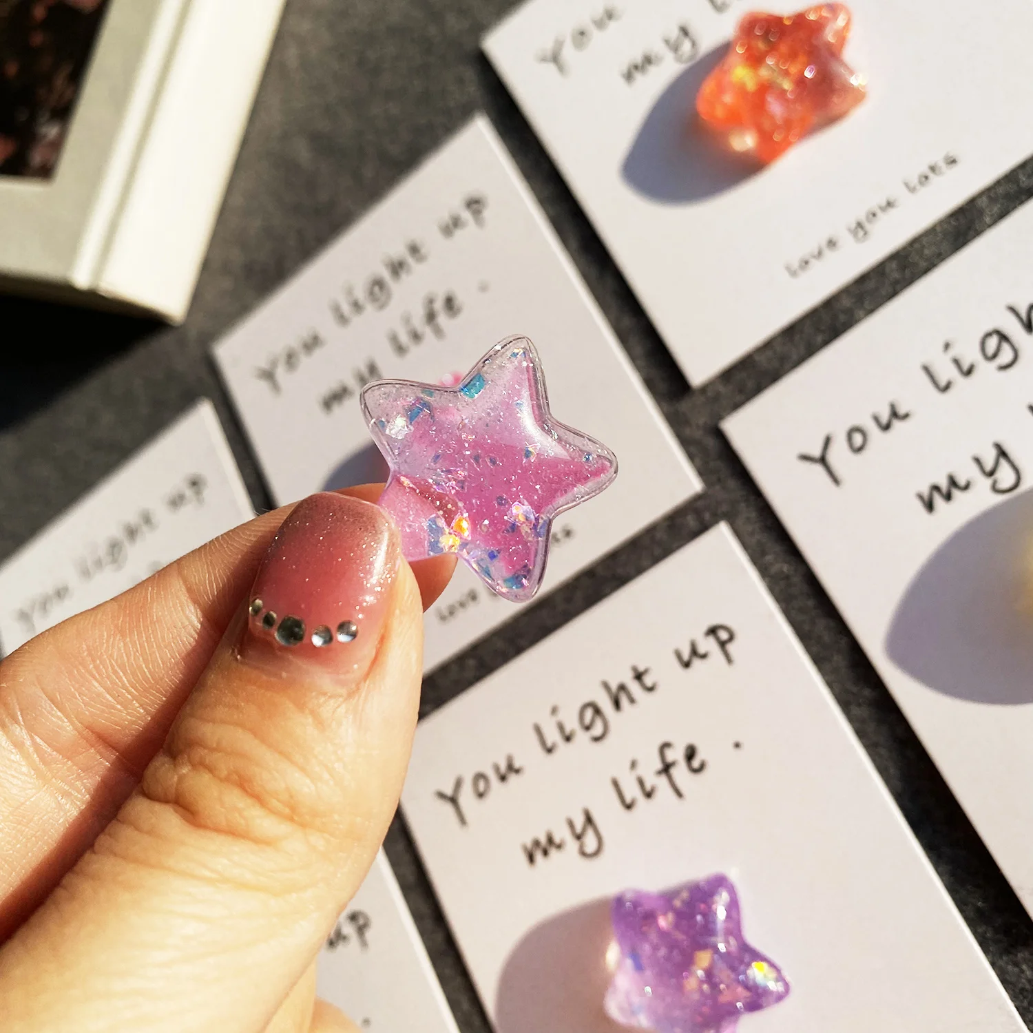1pc, I Love You, I Am Keeping You Greeting Cards, Exquisite 3D star Greeting Cards for Birthday,a little pocket hug, Hug Token