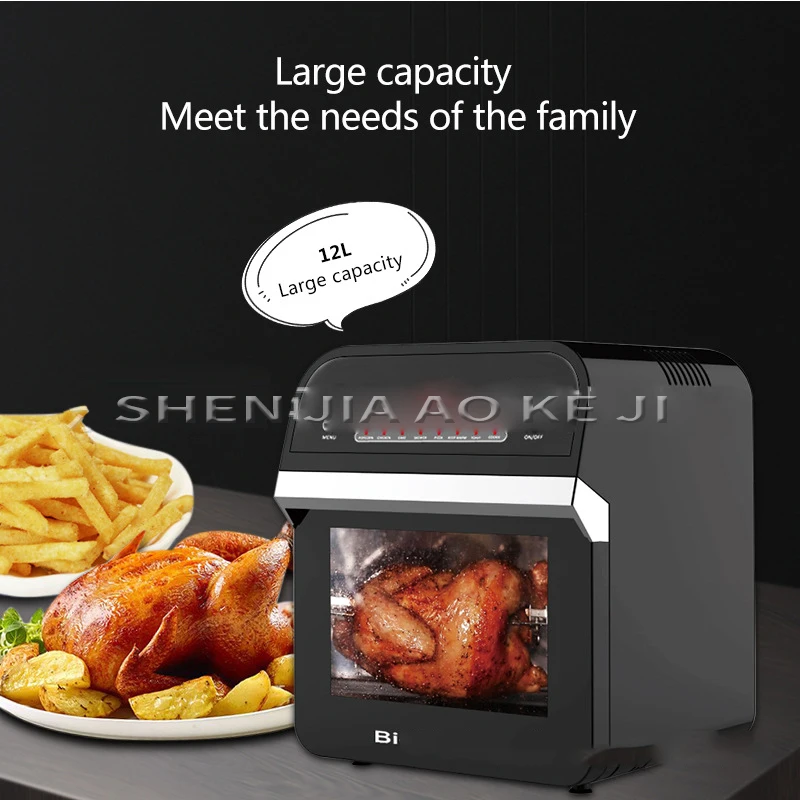 Household Electric Oven 12L Large Capacity Multi-function Air Fryer with LED Digital Touchscreen Special Oven for Kitchen 1600W