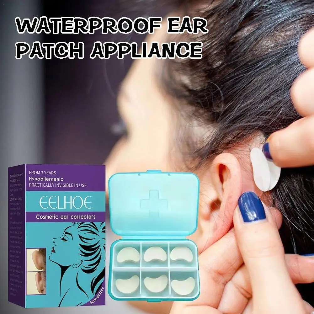 6 Pz/Scatola Ear Patch Corrector Impiallacciatura Impermeabile Trasparente Invisibile Elf Ear Cerotti Stereotipati V Face Sticker