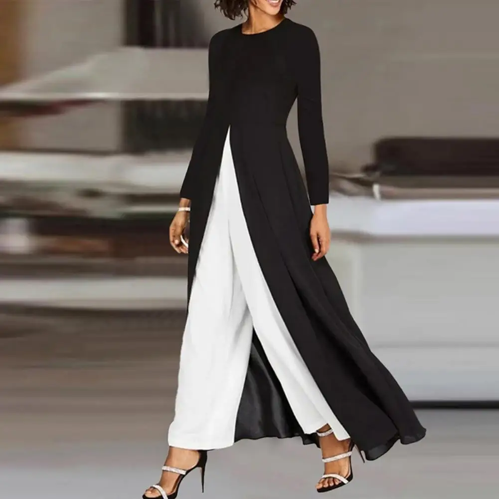 

Женский повседневный комплект из топа и брюк с цветочным принтом, с широкими штанинами