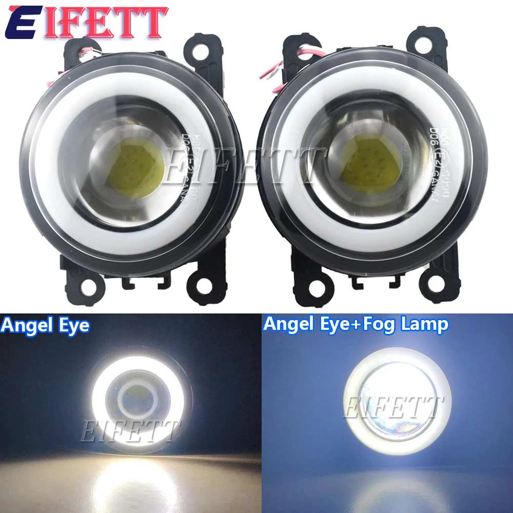 

1Pair Angel Eye LED Fog Light For Citroen Ford Honda Suzuki Isuzu Mitsubishi Renault Auto Car Fog Lamp H11 12V Waterproof
