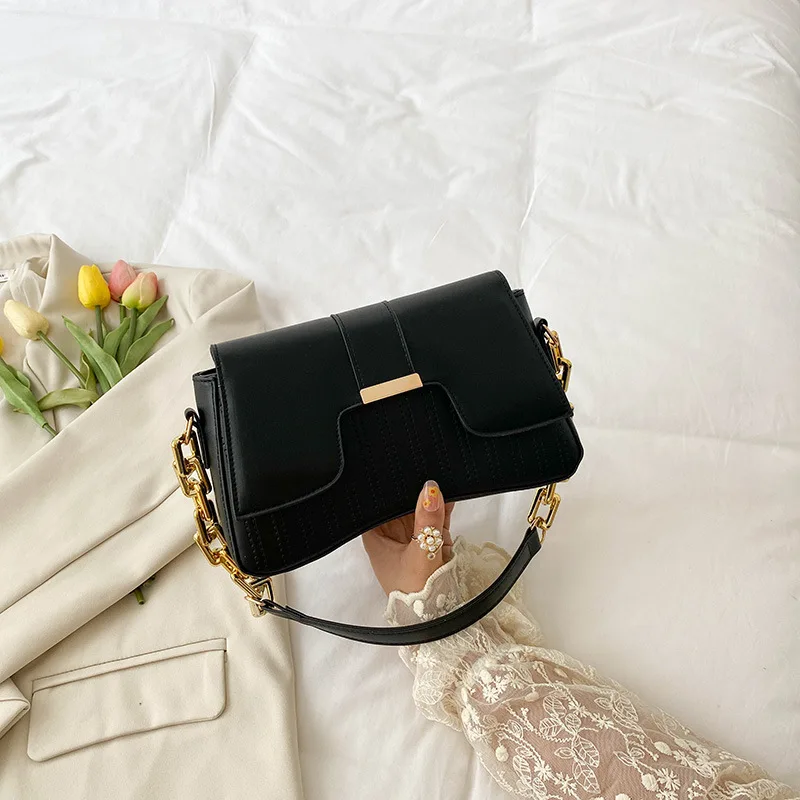 الاكريليك سلسلة حقيبة الكتف للنساء ، حقائب السيدات ، عادية ، الصلبة ، بولي Leather الجلود ، أكياس تحت الإبط ، الاستخدام اليومي ، والأزياء