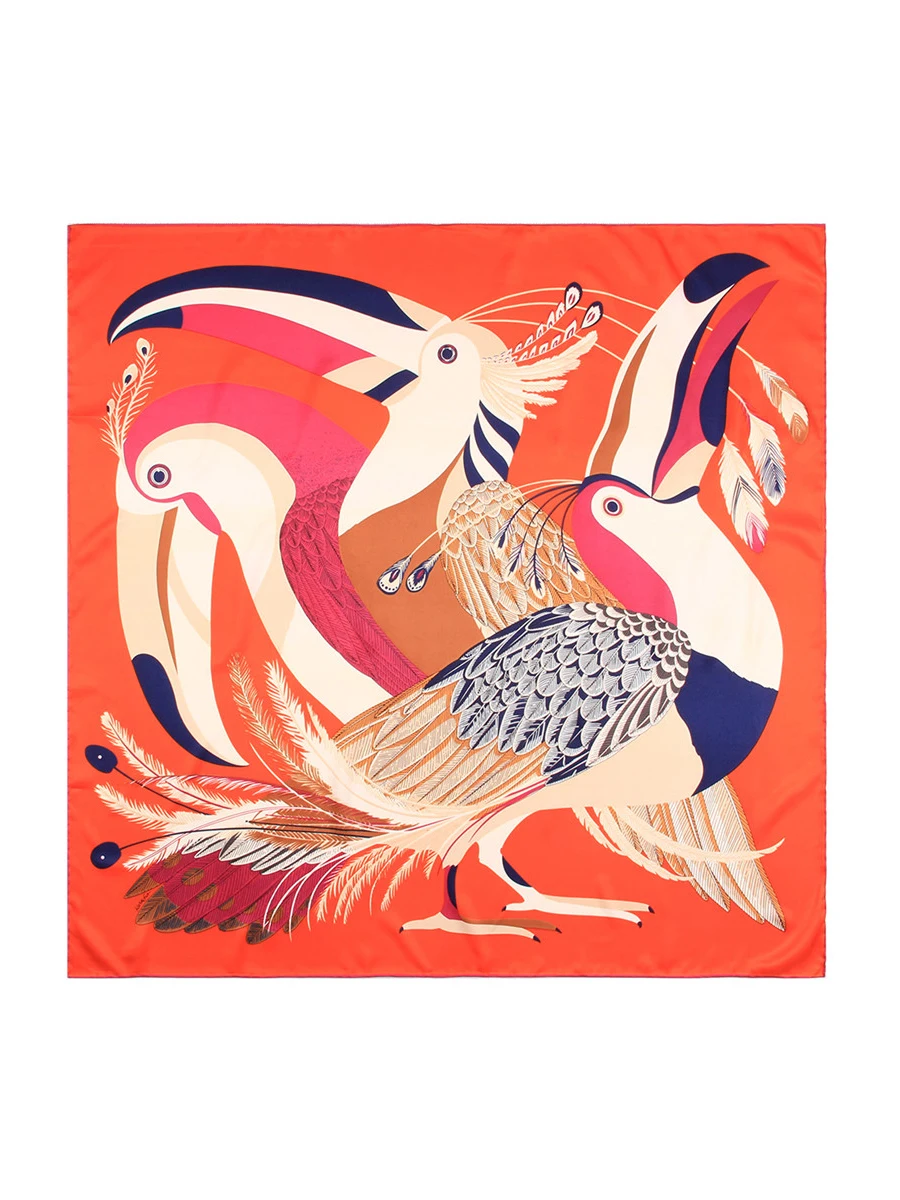 

Квадратная шаль-Бандана с рисунком животного, дизайнерский головной платок, фуляр, универсальные аксессуары 35 дюймов, для Дня Святого Валентина