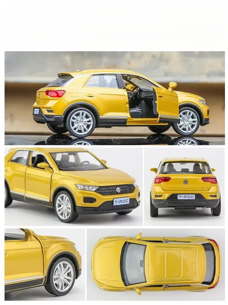 1:36 VOLKSWAGEN T-ROC SUV Alloy Model Toy Car 11.6cm Diecast Pull Back Metal Collection Children Toys Gift 3