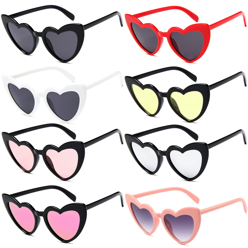

Luxury Heart Shaped Sunglasses Big Frame Love Sun Glasses Retro UV400 Protection Women's Eyewear