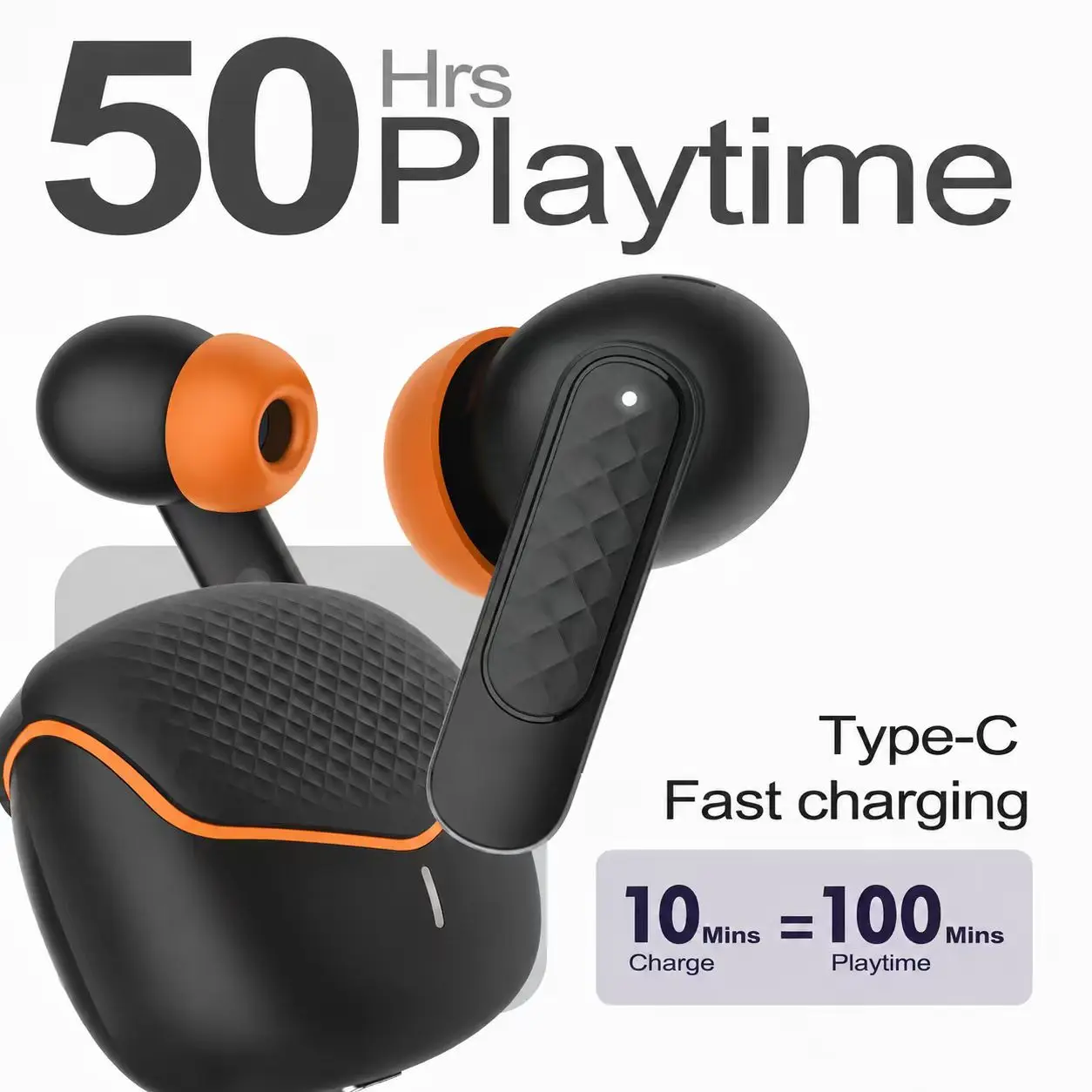 Enhanced Noise-Cancelling Wireless Bluetooth Earbuds with Low Latency Audio