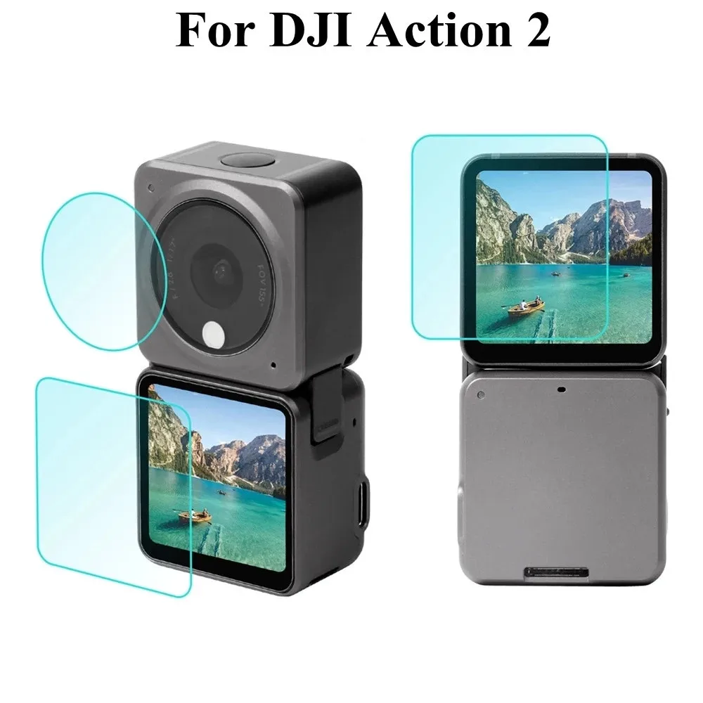 Tempered Screen Film for DJI Osmo Action 2 HD Lens Protective action camera accessory action camera protector