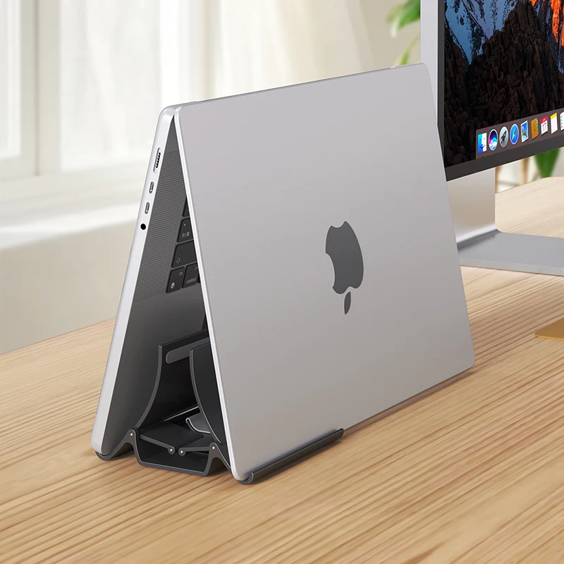 CABLETIME 수직 노트북 스탠드 MacBook Pro Air Surface 용 데스크탑 중력 홀더 노트북 지원 HP Dell iPad 태블릿 스탠드