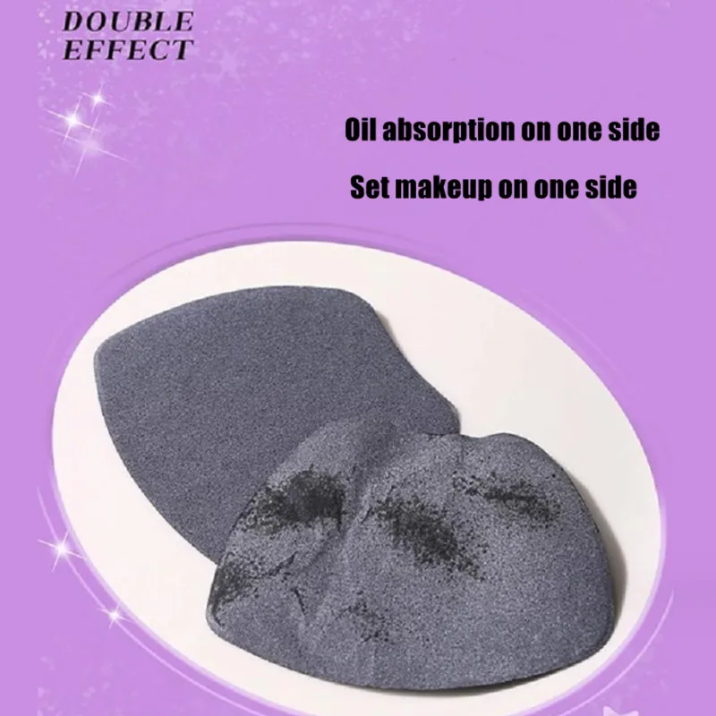 Lishu 100 Sheets Oil Clear Blotting Paper With Powder Puff Oil Control And Makeup Setting Oil Absorbing Wipes Cosmetic Tool