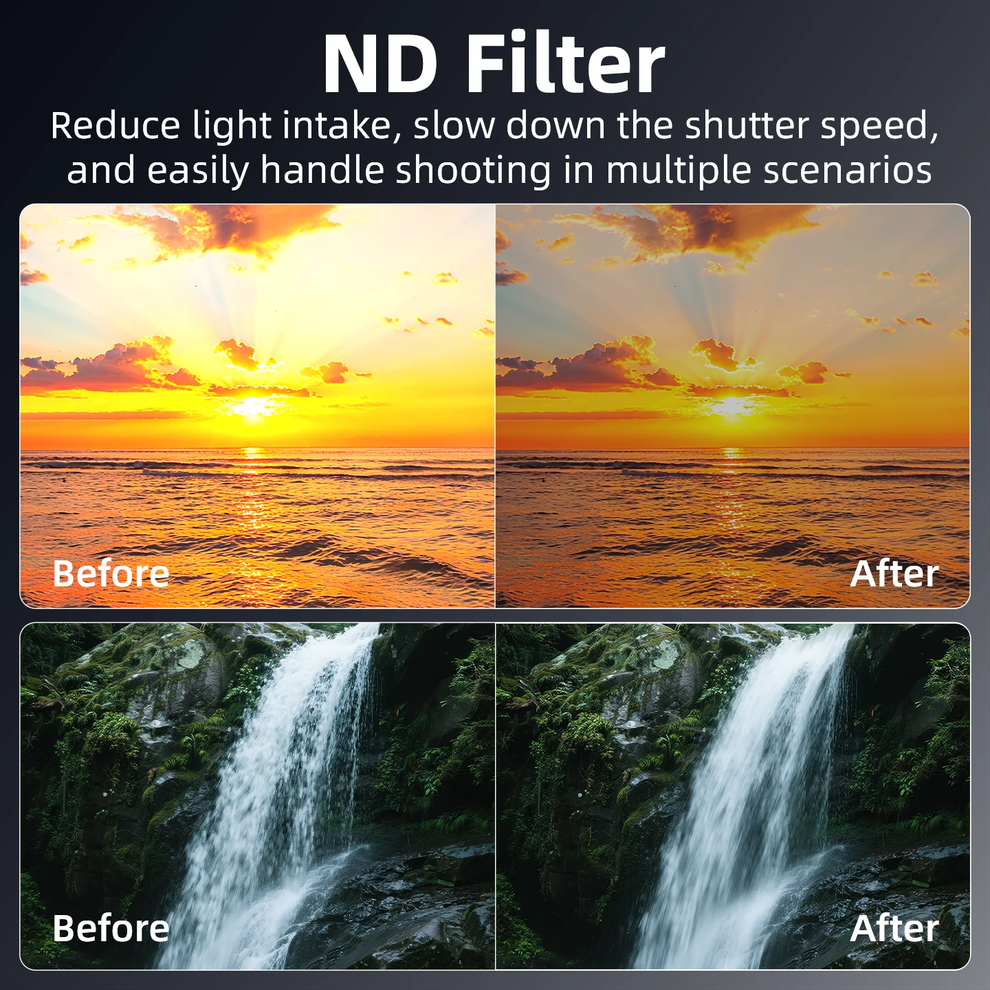 Filtre UV et CPL pour DJI Drone, protégeant l'objectif et améliorant le contraste des images aériennes.