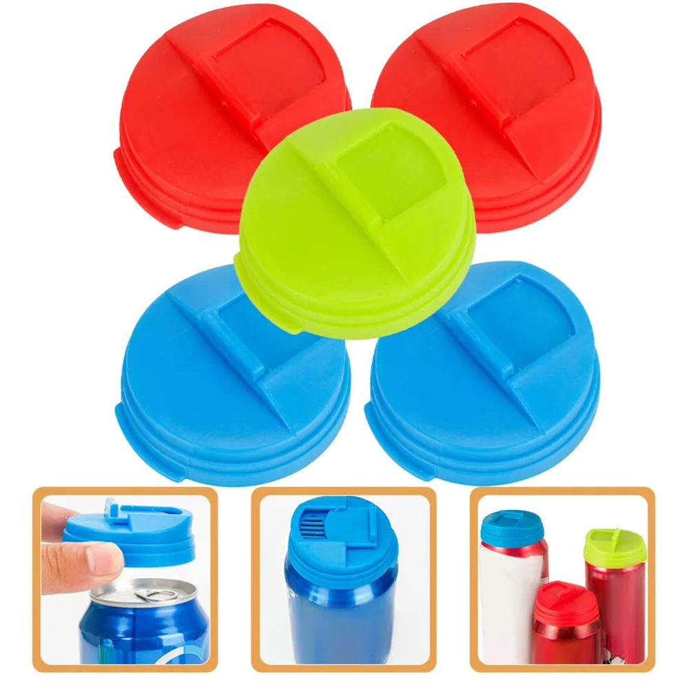 Description Picture 6 of item5Pcs Soda Lid Covers Multi-color Beverage Can Protector Silicone Can Covers Beer Bottle Cap Tin Can Leak-Proof Cap Soda Coke