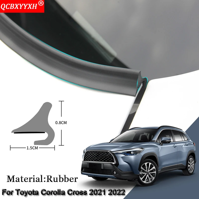 

Car Rubber Seal Strip Windshied Spoiler Filler Protect Edge Weatherstrip Strips Accessories For Toyota Corolla Cross 2021 2022