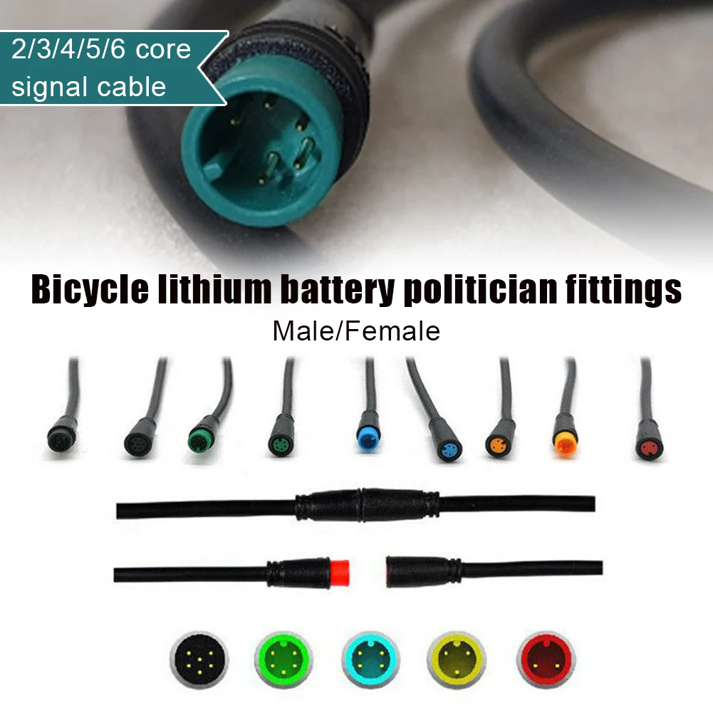 

Hot sale 2 3 4 5 6 Pin Cable Julet Connector Waterproof Connector For Ebike Display Cable Female Male Cables Modified Accessory