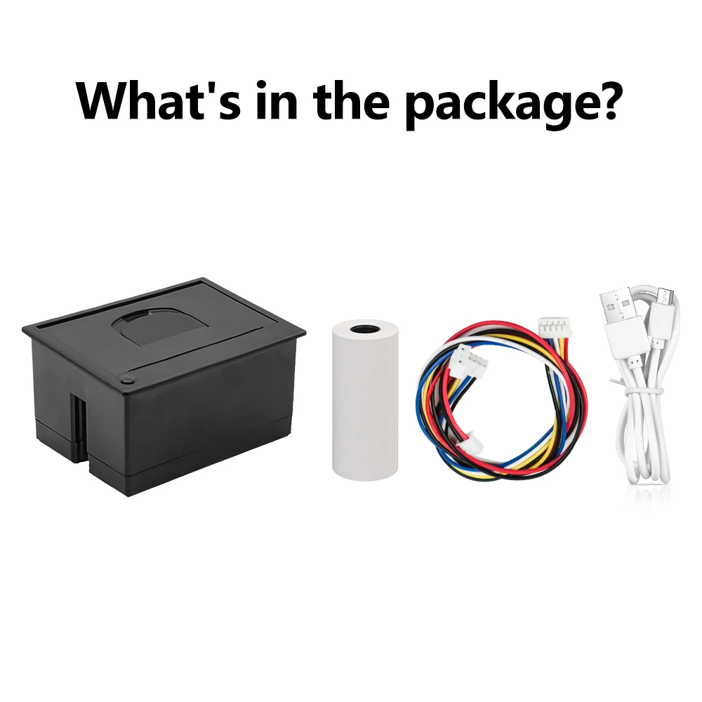 Mini 58mm Panel Embedded Thermal Printer with Interface RS232 TTL Use for Receipt Bill Ticket ESC POS Android 5v-9v