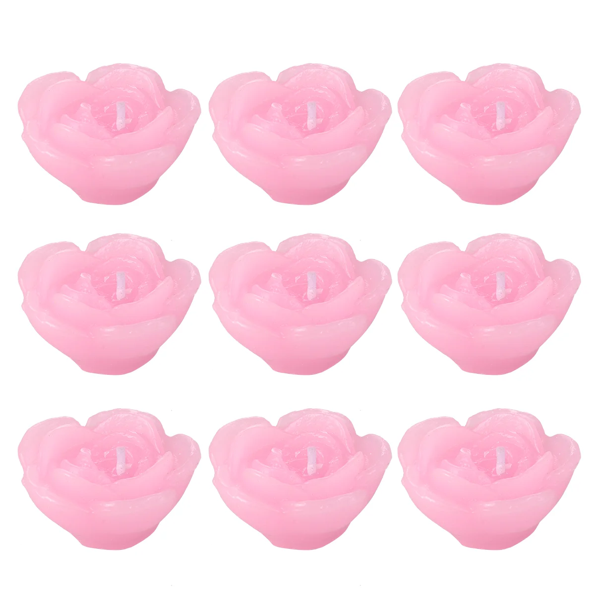 

12PCS Rose Tealight Romantic Wedding Decoration Party Lamp Flameless Lights Make A Wish Lights