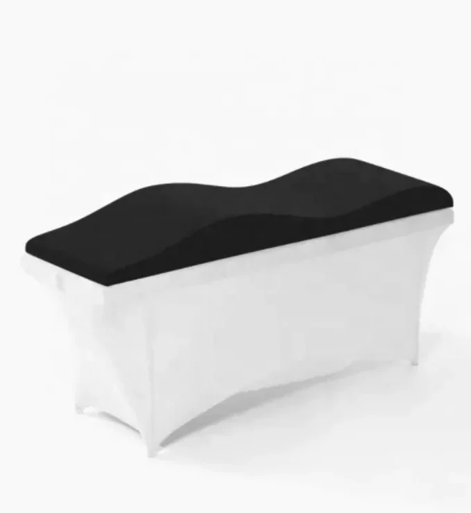 Wave shape beauty mattress curved lash bed mattress topper lifting leg beauty eyelash bed mattress 4