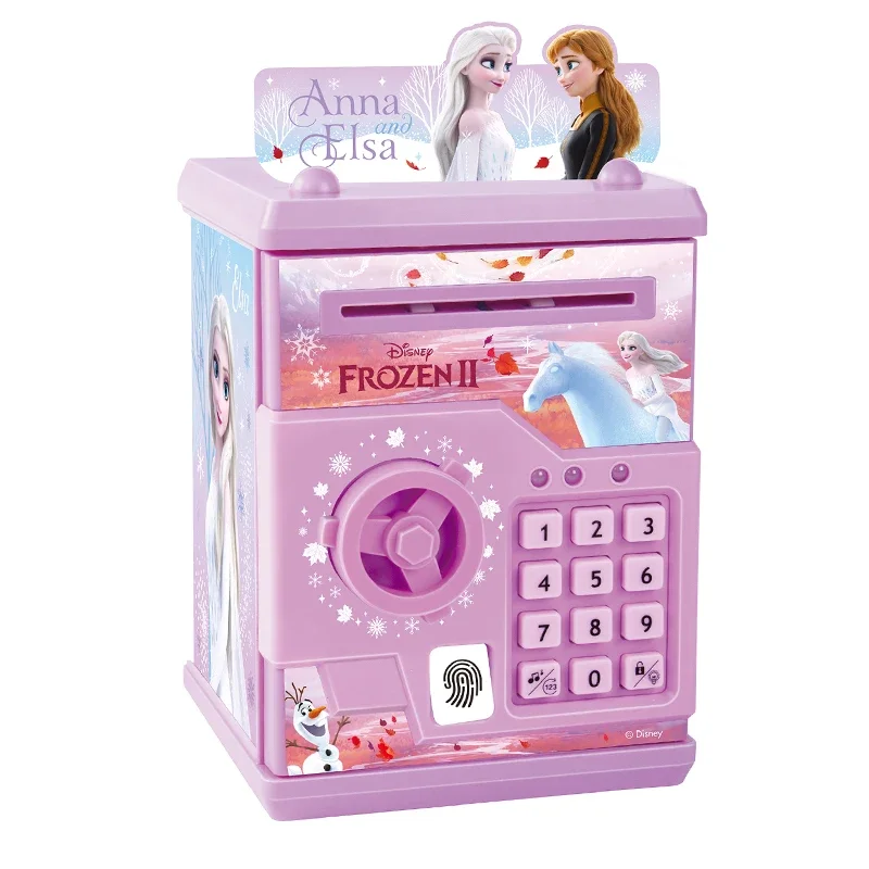 Disney girls frozen 2 fingerprint piggy bank princess elsa Stitch password box storage box girl gift Creativity toy 3