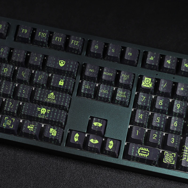 chave hacker tema pbt chave boné hacker ficção científica dados cyberpunk mecânico teclado boné