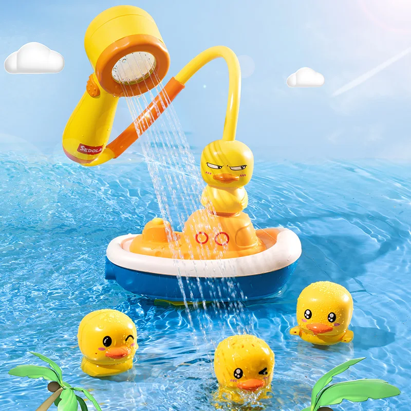 

Bath Toys Electric Duck Water Game Faucet Baby Shower Bathroom Water Spray Bath Toys Bathing Swimming Bath Toys for Kids