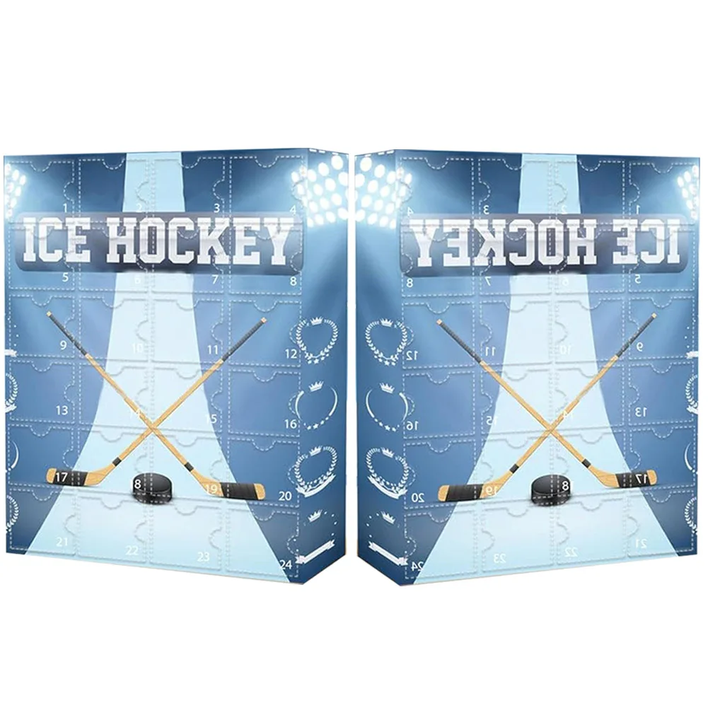 Hockey Advent Calendar 2024 Acrylic The One with 24 Little Doors Ice Ball Decoration Miniature Keepsake for Christmas Kids Gift