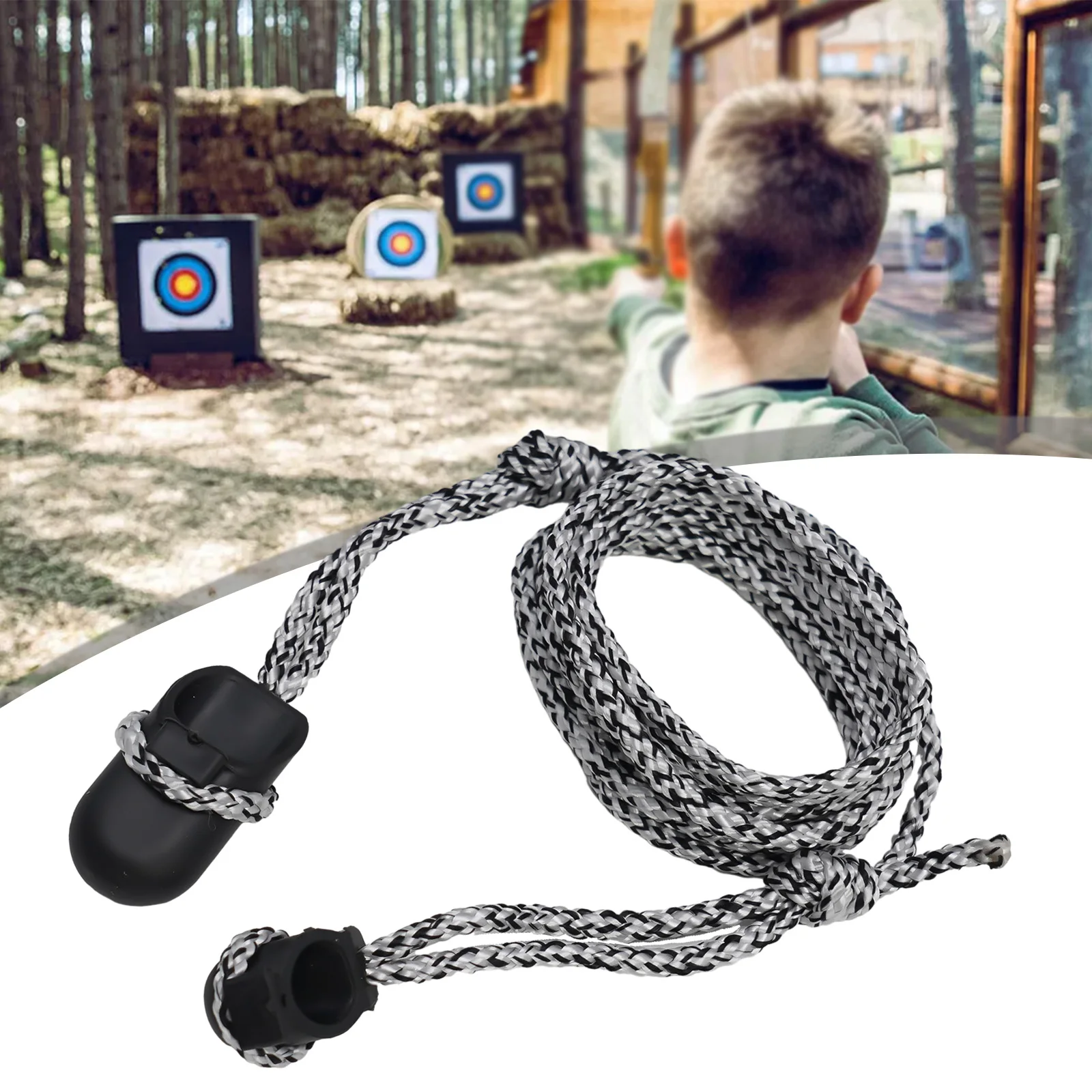 

Durable New Recurve Bow Stringer Nylon Rubber Cord Stringer Arrow Bow Compact Lightweight Nylon Rubber Portable