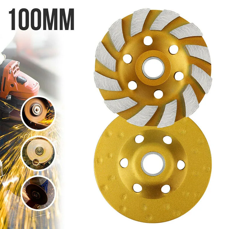 

1pc 4" 100mm Diamond Segment Grinding Wheel Disc Grinder Cup Concrete Stone Cut Cutting Disc Piece Power Tools