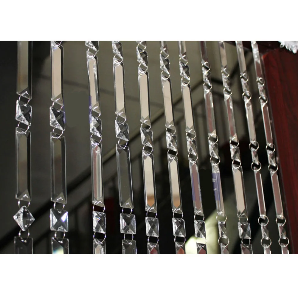 Crystal Square Beads Crystal Lamp Accessories Triangular Strip Rectangular Blade Pointed Curtain Loose Bead Wedding Diy
